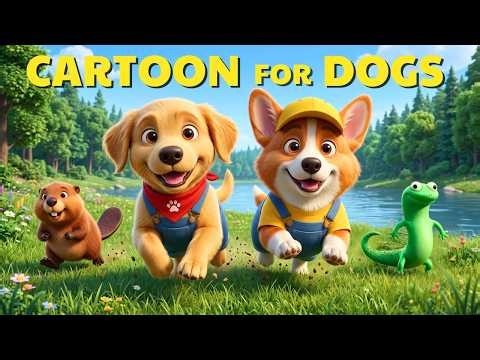 Cartoon for Dogs to Watch 🐶🦫 Puppy TV Adventure with Lizard and Beaver 📺 Calm Dog Music