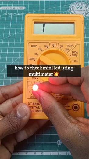 #how to check mini led 💥 using #multimeter 🤯 #simple tricks🔥 #diy🚀