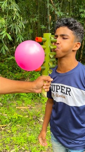 Amazing Bamboo Balloon Blower | Creative DIY Idea You Must Try! 🎈🌿