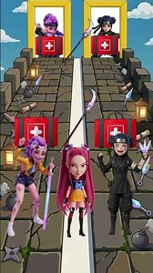 😈 ⚔️ 🥷🏻💜🩷💙 ¡Ayuda a Hunterix a derrotar al Demonio Gigante! 💪🏻🔥 #kpopdemonhunters #shorts