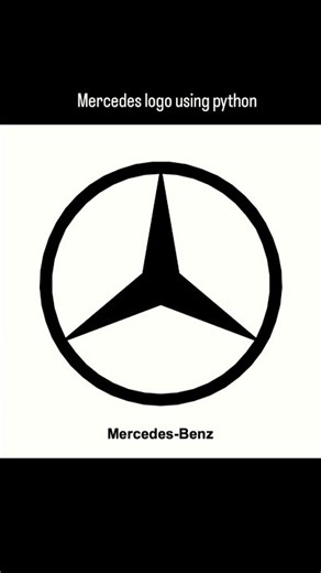 Mercedes logo using Python code #html#css#python#trending#viral#