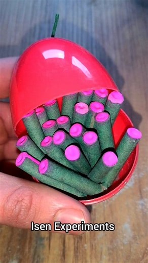 Make Full Kinder Egg Crackers Trick #experiment #experiments #firecrackers #fireworks #crackers #new #lifehack #pyro #lifehacks #how #howto #howtomake #homemade | Isen Experiments