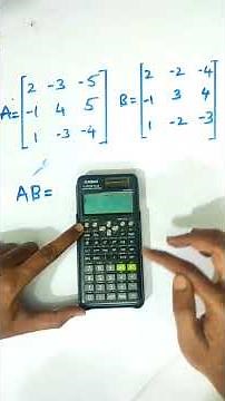 multiplication of matrix using scientific calculator #scientificcalculator #casiocalculator