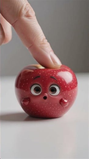 【AI×ASMR】Born on Day 1? 🍎 Cute Baby Apple ASMR (So Satisfying Loop) #shorts #asmr