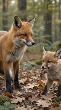 🦊 The Secret Life of a Fox Family #viral #animals #fox