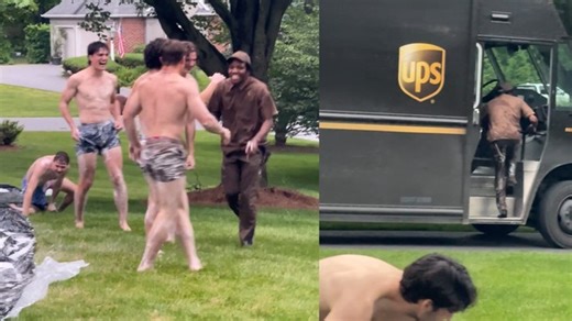 21K views · 297 reactions | When the UPS driver gets invited to join the Slip 'N Slide fun...and actually says yes!  #humankind | Courier Journal | Facebook