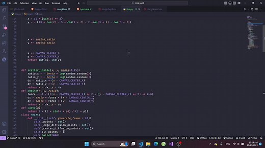 Code Trái Tim Thủ Khoa Lý Bằng Python