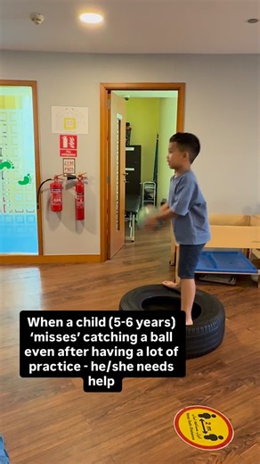 When a school aged child (5-6 and up), is struggling with catching a ball REPEATEDLY, we look at if it is due to any visual/ oculomotor skills, or if they have trouble coordinating eyes and hands together. We also look at if the child has some primitive reflexes present. A child with a Moro reflex may go into flinch and startle with oncoming stimuli. A child with an STR present may have difficulty with convergence (eye tracking skills), and ATNR would affect coordination. So a simple ball activi