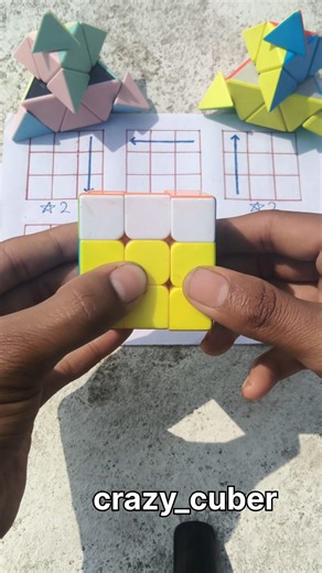 3 by 3 rubik's cube solve in new tricks 🔥#rubikscube #how #cube #puzzle #shortsfeed #cubing