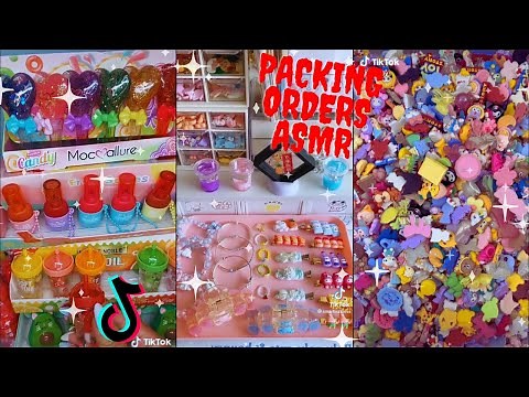 Satisfying packing orders ✨ ASMR style ✨ TikTok compilation #14 #asmr #packingorders #smallbusiness