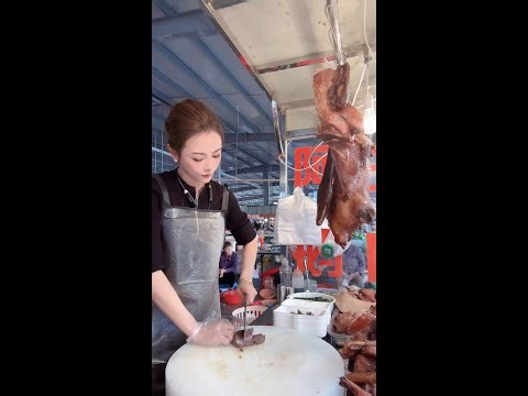 🔴 LIVE: Chinese Girl Roasts Goose | Street Food in Action | POV Cantonese Roast in China