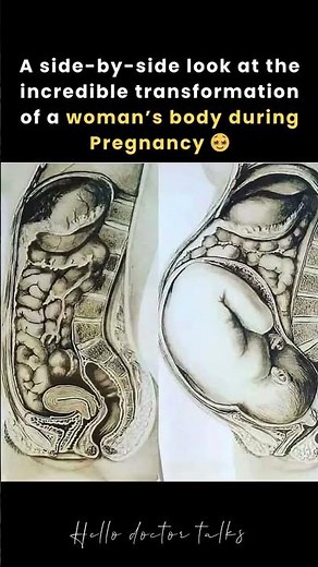 Incredible transformation of a woman’s body during Pregnancy 🥹 #healthchannel #pregnancy #momlife