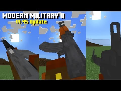 Modern Military II v1.45 Update Addon Mcpe 1.20+ | Addon 3d Guns Minecraft Pe