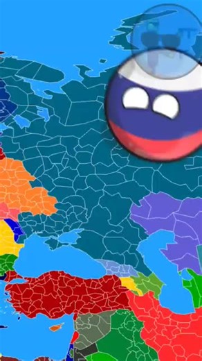 Animated Balloon Character on a European Map