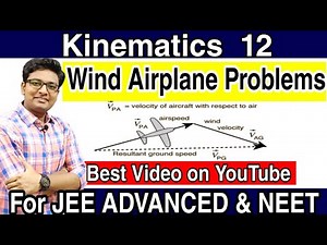 Wind Airplane Problems | Numericals | Kinematics | 2 D Relative Motion | JEE | NEET | Aircraft Wind