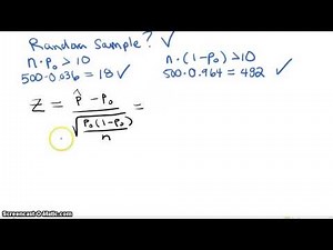 One sample z test for proportions example