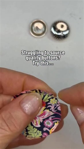 Sewing and Design School on Instagram: "COVERED BUTTONS! @gaildoane posted “If you have a hard time accessing quality buttons, a covered button could be the answer 🧵 Here’s a tip: if your fabric is lightweight or sheer, add a bit of interfacing so the metal doesn’t show through. Follow me @gaildoane for more classic sewing techniques 👇✨” #heirloomsewing #sewingtips #sewingtutorial #coveredbutton #heirloomtechniques #dressmaking #sewistsofinstgram #sewingreels #sewingeducation"