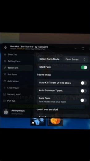 Script Rise Hub Premium Mới Nhất Siêu Ngon VIP Free No Key #roblox #shorrts #viral #autofarm