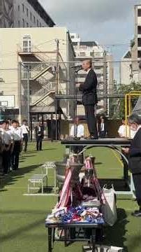清風学園 朝礼での表彰式