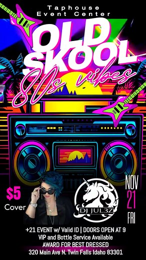 ⚡️80s Classic Rock Night!⚡️ Get ready to crank up the volume and relive the decade that gave us epic guitar solos and wild hair! 🎶 Prizes for best dressed! 📅 Friday, November 21st, 2025 🕘 Doors open at 9 PM 💵 $5 cover | 21 only Come rock out to your favorite 80s anthems — from AC/DC to Def Leppard, Van Halen, and more! Let’s make it a night to remember 🤘 #80sRockNight #ClassicRock #LiveLoud #ThrowbackVibes #twinfallsidaho #nightout | The Taphouse Event Center & Social