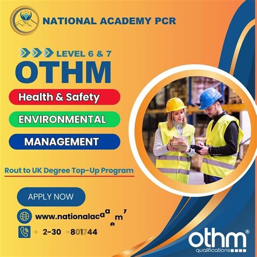 OTHM Level 6 & 7 Diploma in Occupational Health & Safety Management! National Academy PCR