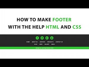 How to make footer with the help html and css use to font awesome