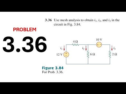 Problem 3.36 (Sadiku) Use mesh analysis to obtain i1, i2, and i3 in the circuit in Fig. 3.84.