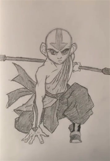 Epic Aang Upcycling Sketch – From Trash to Art