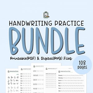 Handwriting Practice Worksheets Bundle: Printable Alphabet Writing & ABC Letter Tracing Workbook to Improve Handwriting Skills - Etsy