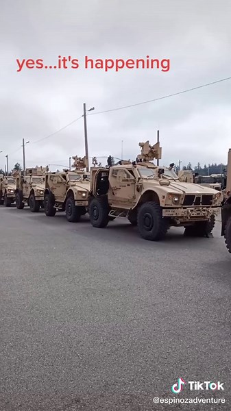 88M Army Convoy Truck Deployment in FT Lewis