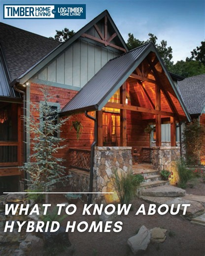 A hybrid home is designed and built from a pleasing combination various materials, giving each home its own unique character. See the details here: https://www.timberhomeliving.com/articles/what-is-a-hybrid-home/ | Timber Home Living