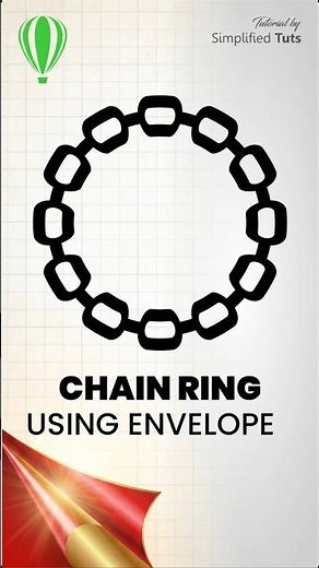 How to make a chain ring in CorelDraw #coreldraw #shorts