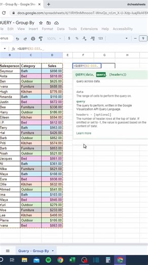 sum each category using Excel Formulas 😊😊 | #sum #category #excel #computereducation #exceltips