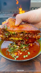 2.8M views · 32K reactions | Birria Grilled Cheese | Over The Fire Cooking by Derek Wolf | Facebook