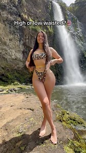 Which looks better??👙 #bikini #swimsuit #waterfall #tallgirl #travel | Marie Temara