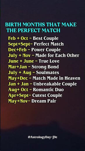 When Birth Months Align: Perfect Loves Combinations #zodiac #zodiacsigns #astrology #horoscope