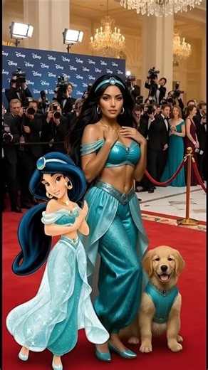 Real Life Disney Princesses Do The Walk Of Fame With Dogs! #dog #disney #jasmine #mulan #pocahontas