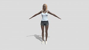Colored Girl - 3D model by moehligdesign