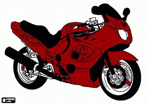 Suzuki gsxr 750 coloring page, printable Suzuki gsxr 750