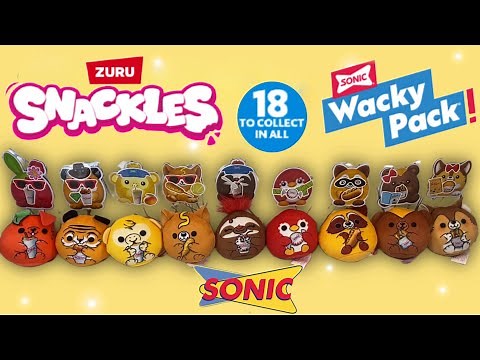 2024 SNACKLES SONiC WACKY PACK CoLLection - Full Set of 18 - Fast Food Video Review