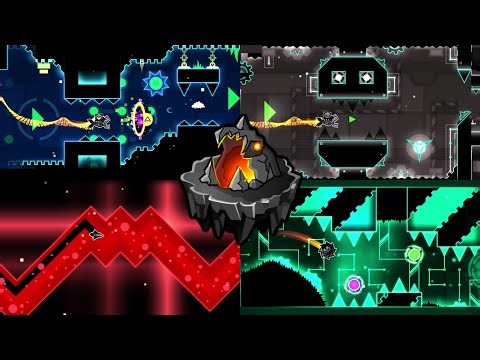 "Demon Gauntlet" Complete (All Coins) | Geometry Dash