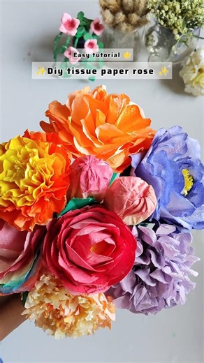 Diy aesthetic red rose flower 🌹#viral #shorts