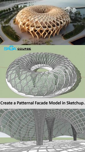 Creating Organic Facade Patterns in SketchUp Easily