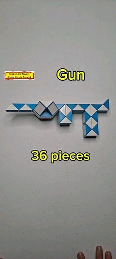 #Shorts - Gun - 36 pieces magic snake puzzle #snakecube #diy