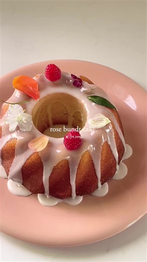 Delicious Rose Bundt Cake with Lychee Icing Recipe