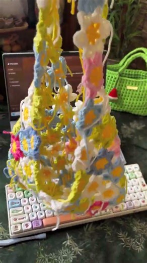 Springtime Little Flowers Hand Made Bag #Handmade #crochet #knittig #asmr