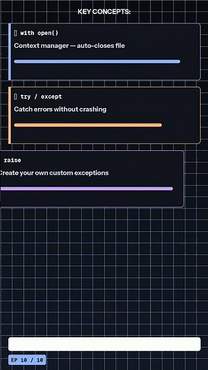 🎥 Episode 10 – File I/O #coding #programming #codeprep #100daysofcode #dsa #python #learnpython