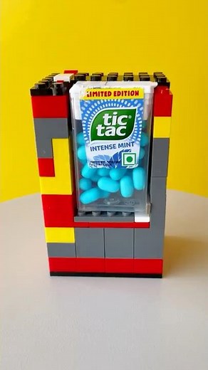 Working Lego Mini Candy Vending Machine tic tac #lego