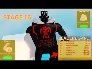 Unlocking Stage 16 in No Limit Lifting Simulator. Biggest Size Leaderboard!