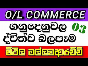OL commerce grade 10 accounting lesson 6 part 01 / grade 10 commerce lesson 6 / activity 03